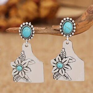Cattle Tag Inspired Earrings